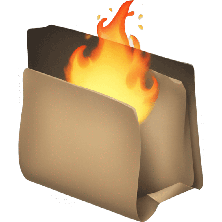 rectangle document aflame emoji