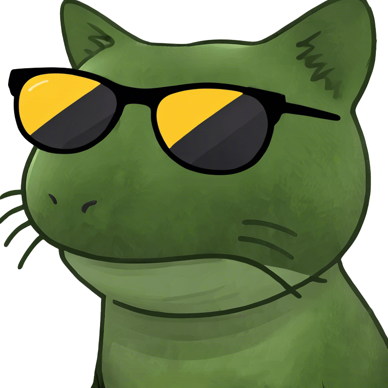 Cat with sunglasses emoji