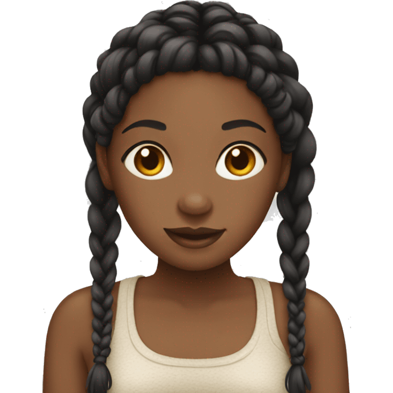 Black girl with braids emoji