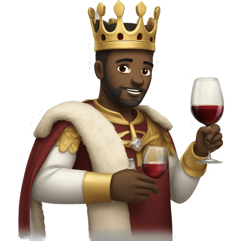 White king drinking wine emoji