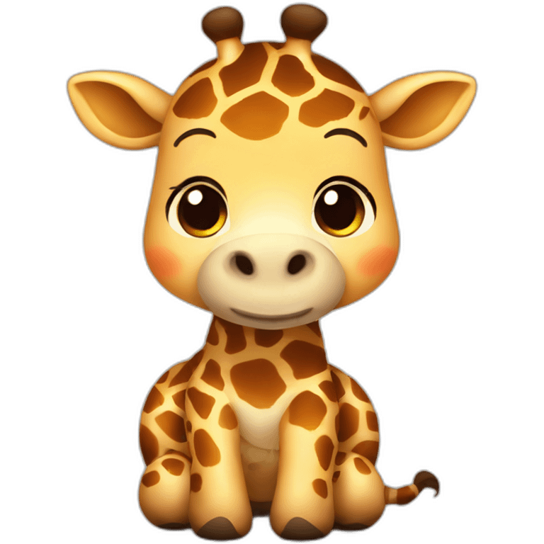 Cute little Chubby Giraffe emoji