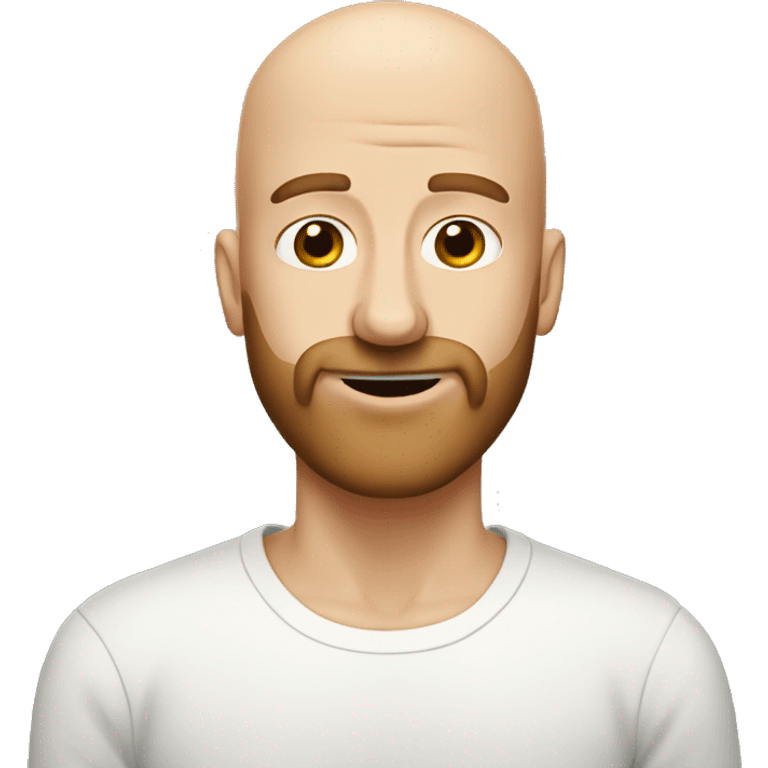 Bald white guy with a big nose and a brown beard  emoji