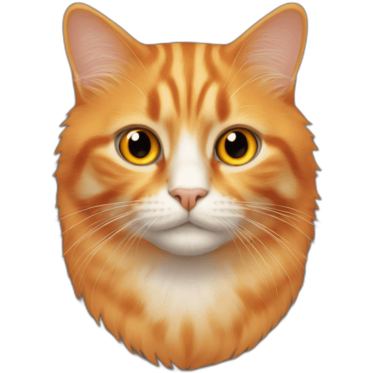 Orange cat with orange eyes emoji