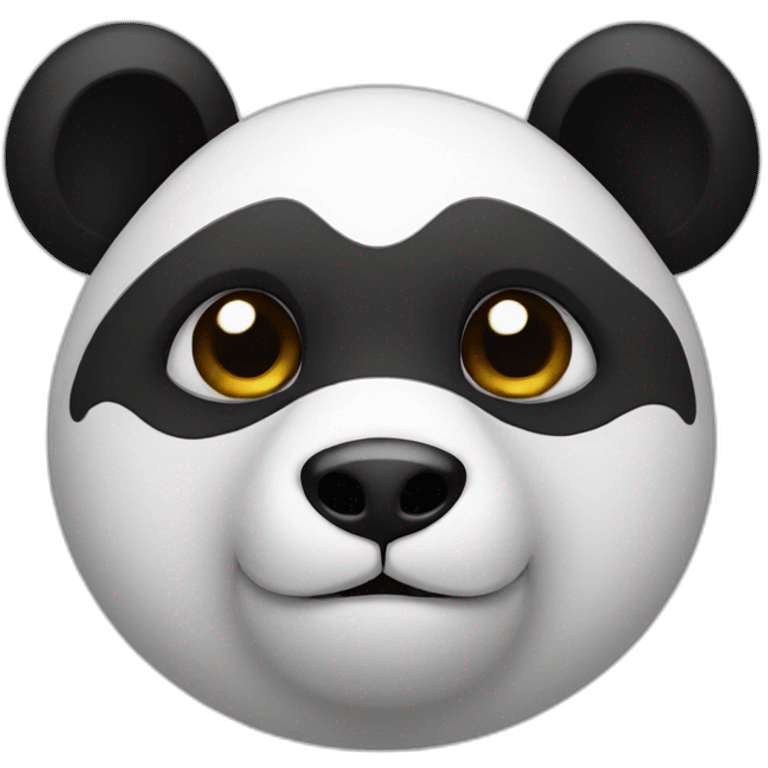 Panda without eyes and scar emoji