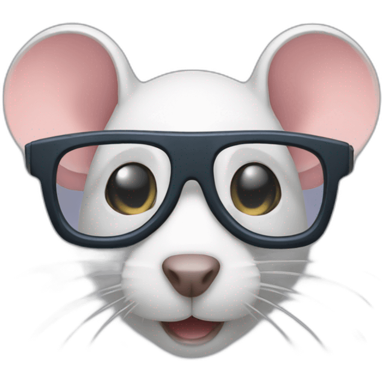 Rat witd scoobadiving glasses emoji