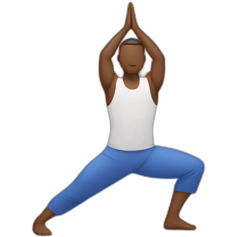 man doing yoga emoji