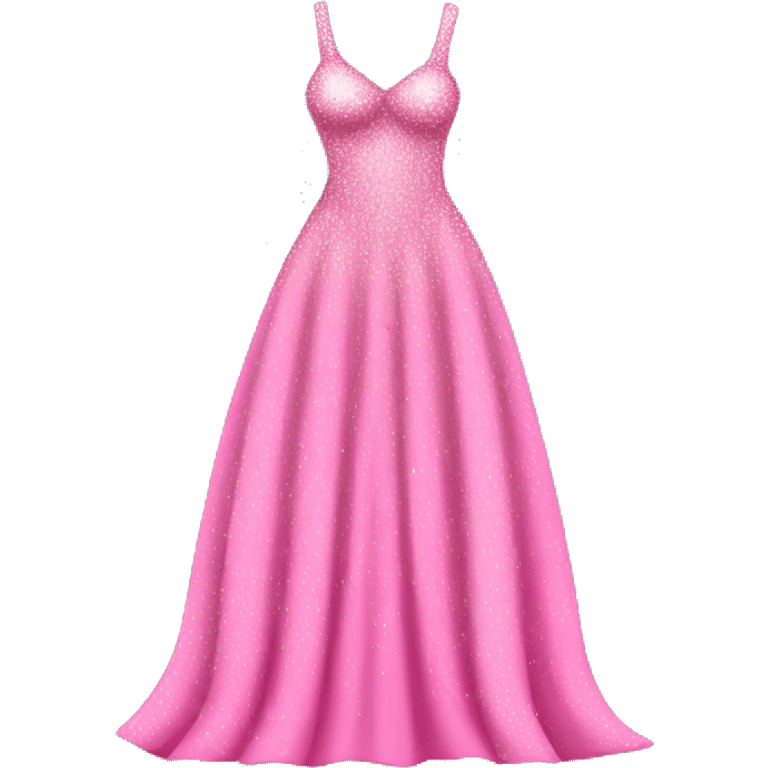 Long pink dress with glitters emoji