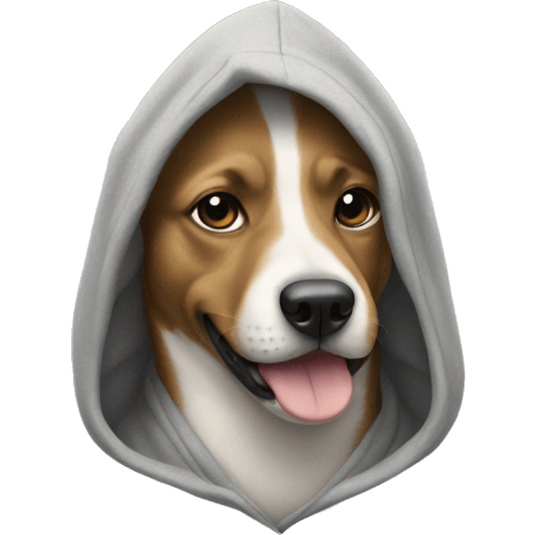 Dog with a hoodie on emoji