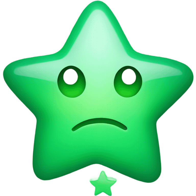 Green twinkle stars emoji emoji