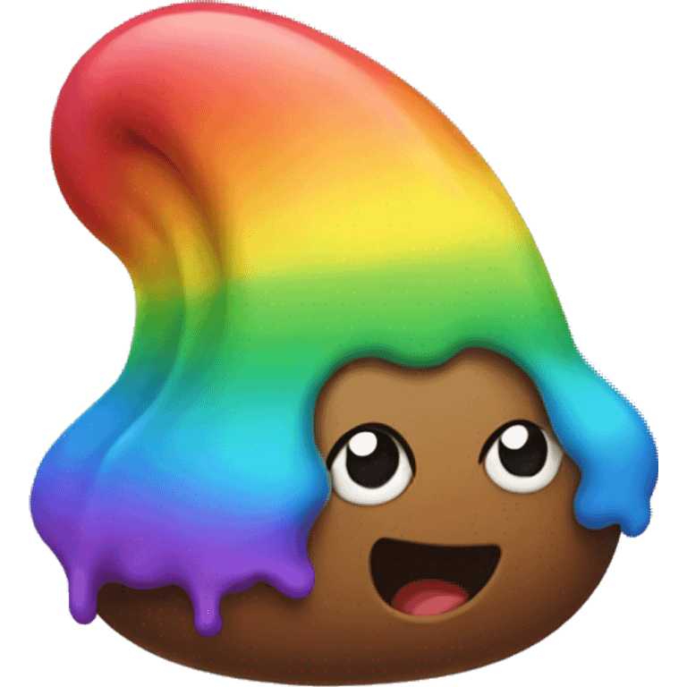 Rainbow poo emoji