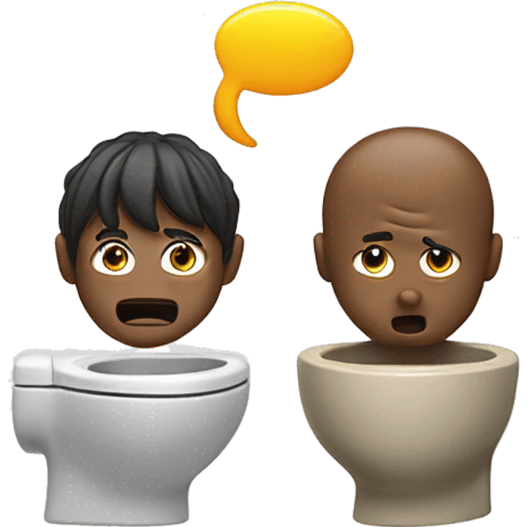 Skibidi toilet and Kai cenar arguing emoji