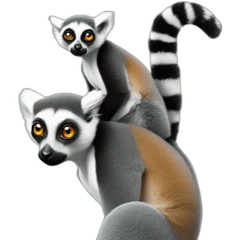 lemur-with-woman-on-back emoji