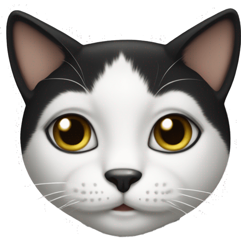 black and white cat emoji