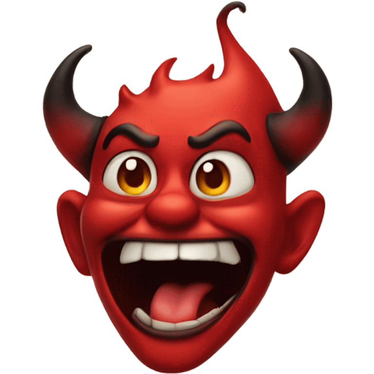 Winking devil blowing kiss emoji