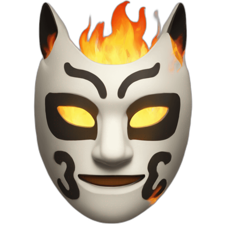 Anbu mask in fire emoji