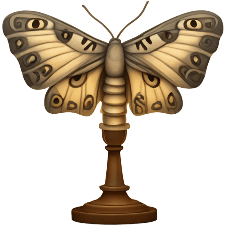 Moth on a lamp shade emoji