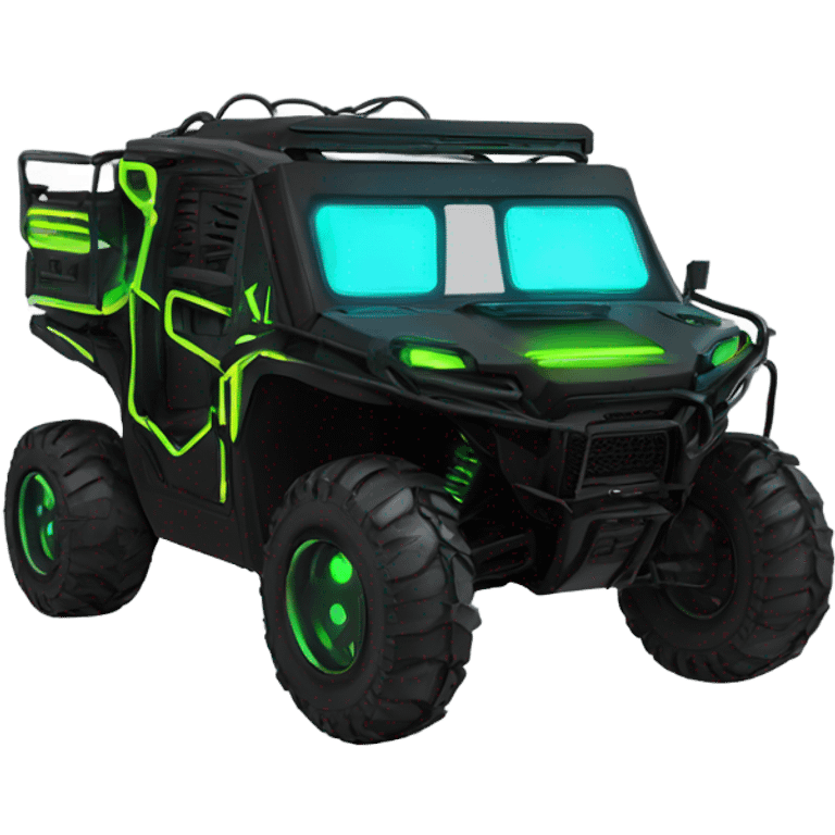 cyber punk 6x6 UTV neon with driver emoji