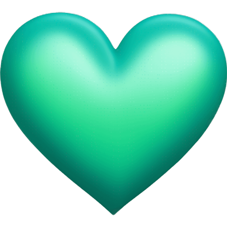 Teal and green matte heart  emoji