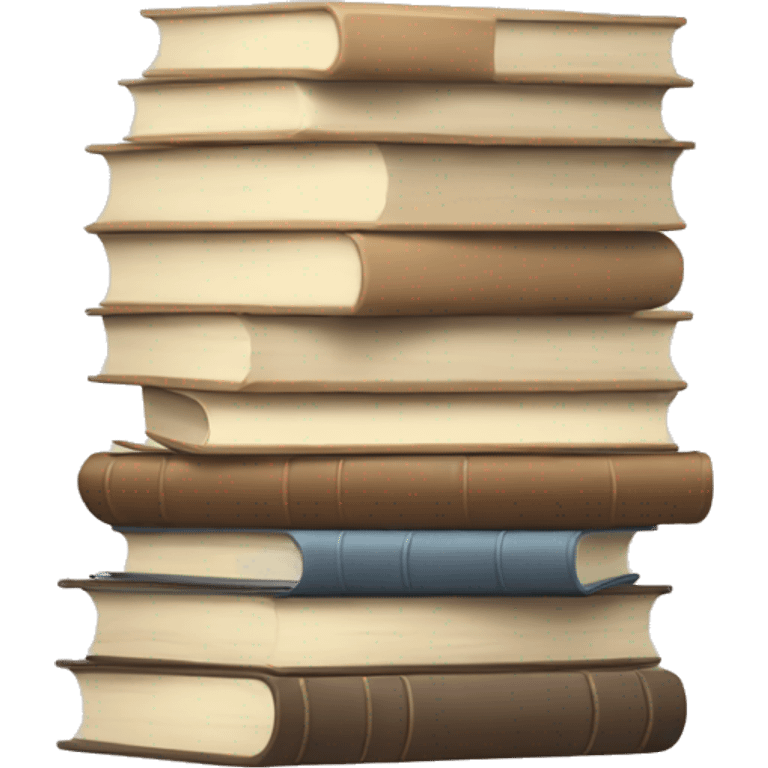 stack of beige books, aesthetics  emoji