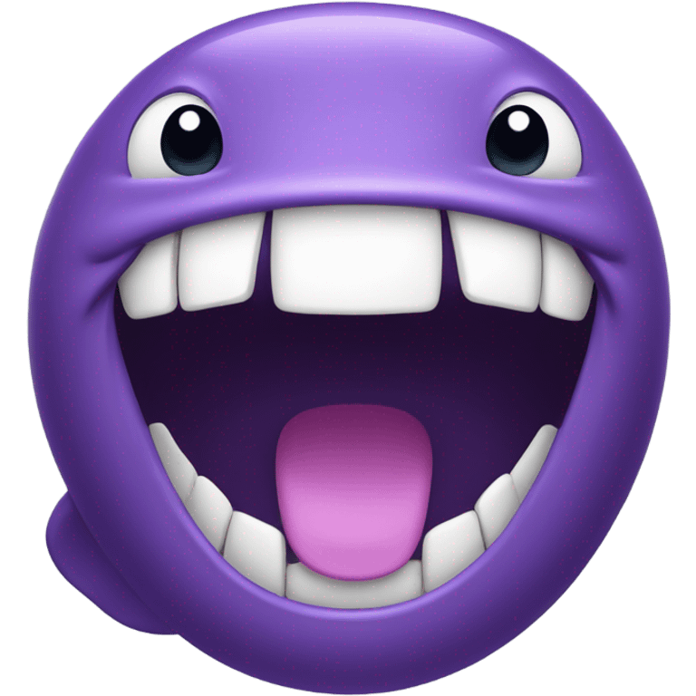 purple whale front with open mouth emoji