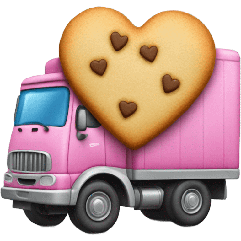 cookie heart with semi truck emoji