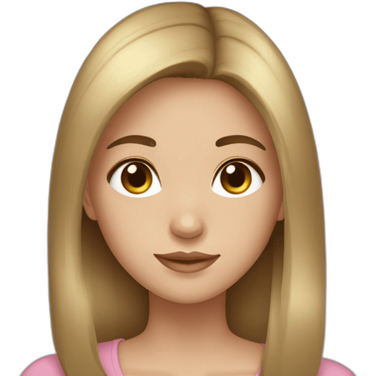 girl, brown hair with blonde highlights, hetrochromia emoji