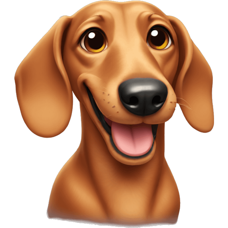 smiling dachshund emoji