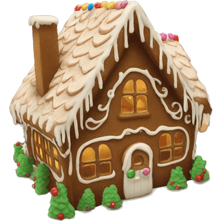 gingerbread house emoji