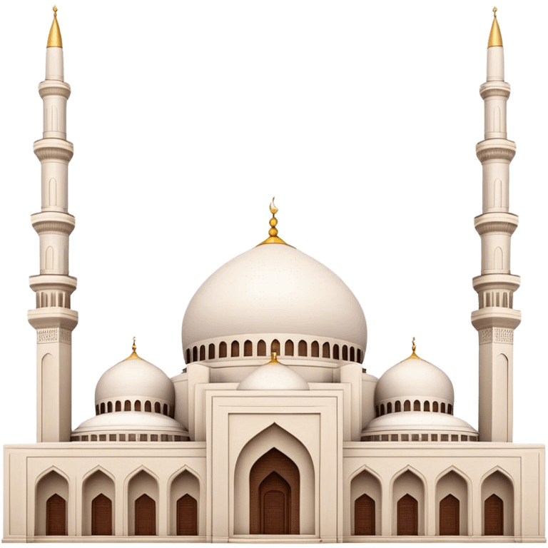 Cinematic Realistic Mohammad Al-Amin Mosque Landmark Emoji, showcasing the intricate architecture of the mosque rendered with rich textures and majestic, soft lighting. emoji