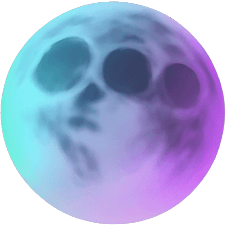 Iridescent moon emoji