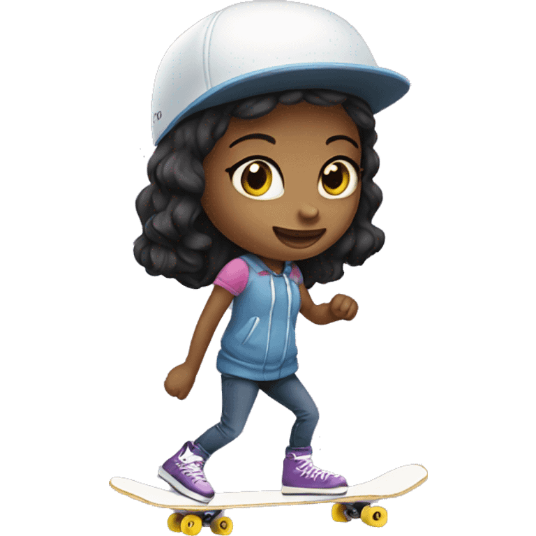 Cute skater girl  emoji