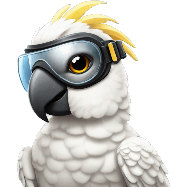 Cockatoo riding a motorcycle  emoji