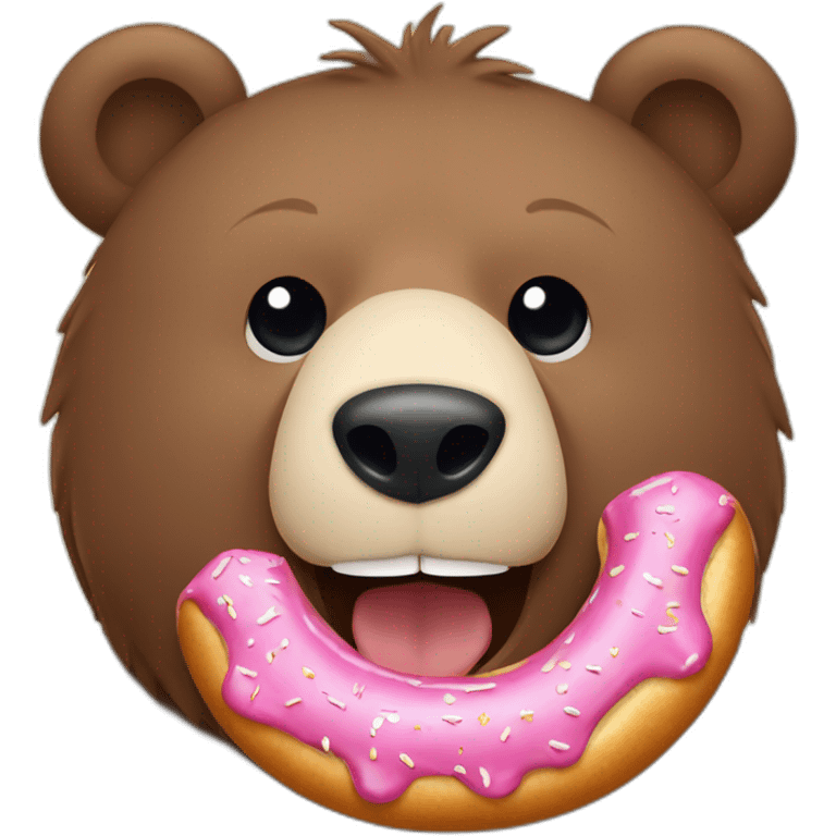 bear eating an donnut emoji