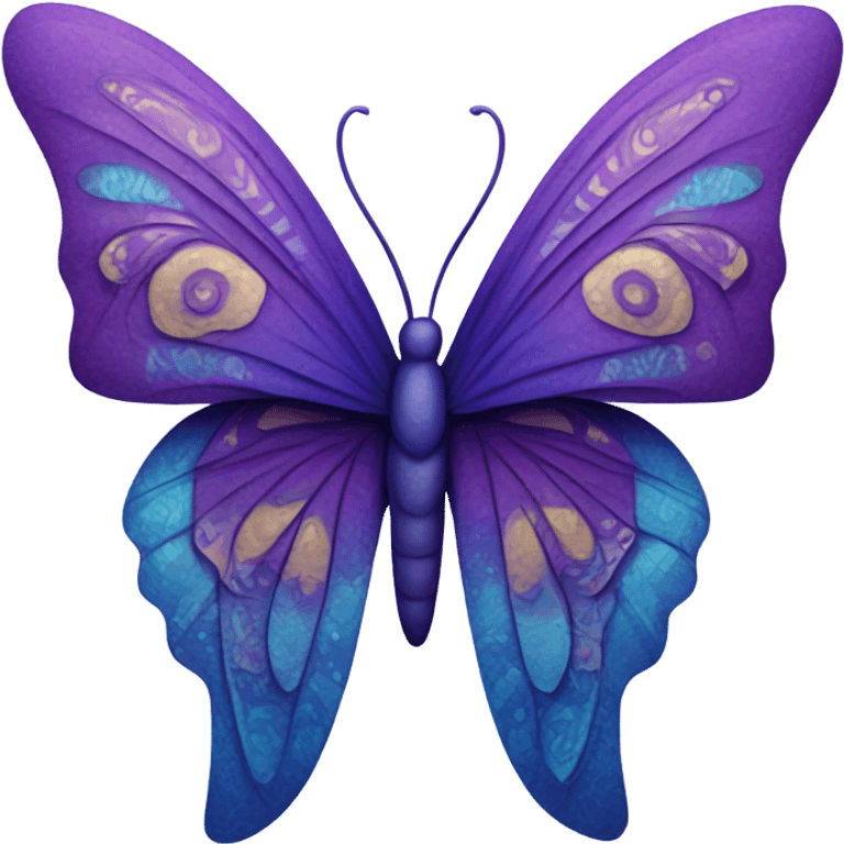 Butterfly purple and blue emoji