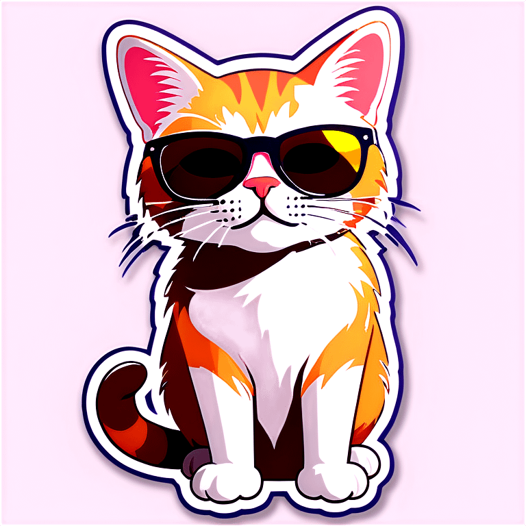 Cat with sunglasses emoji