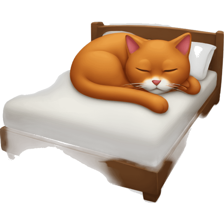 Chat rouge sleeping  emoji