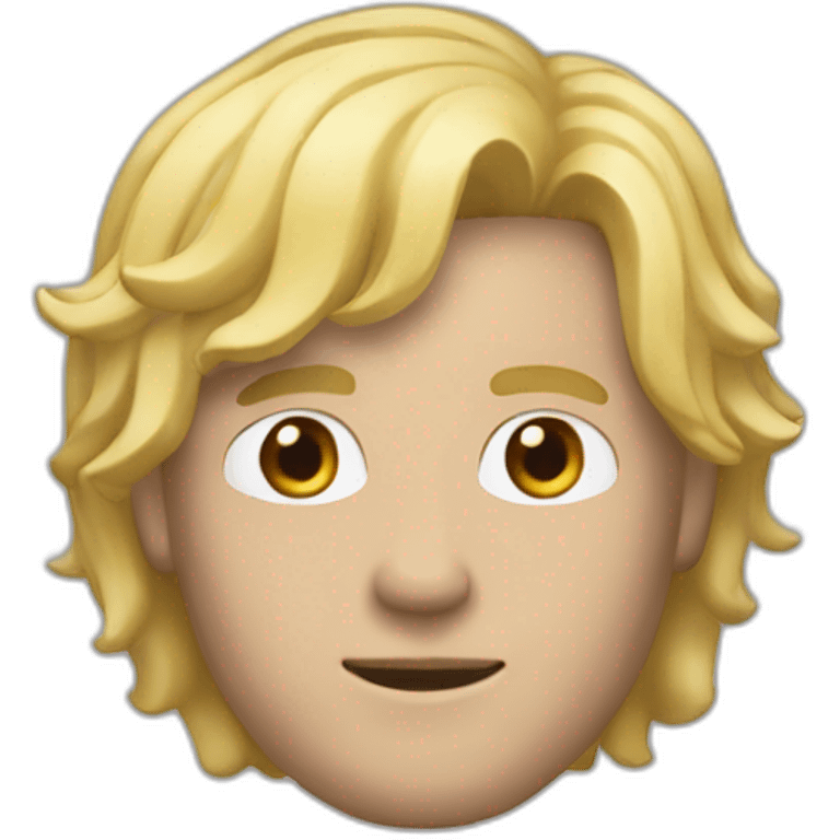 homme + buisson de cheveux blond emoji