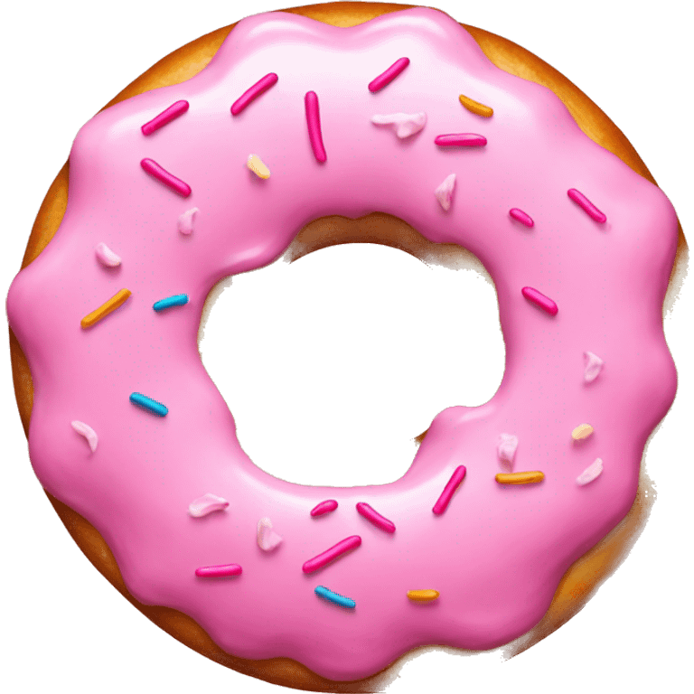 donut with pink frosting  emoji