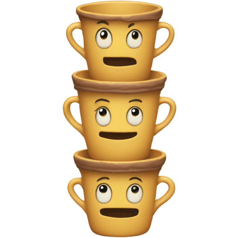 6 cups stacked up emoji