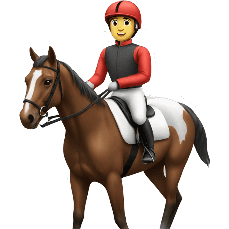 a jockey riding a horse emoji