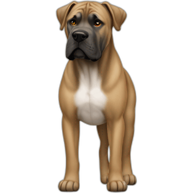 dog Cane Corso color fawn full body emoji