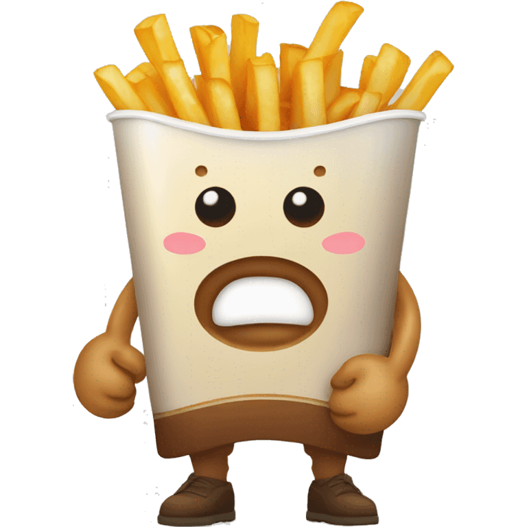 Poutine mange des frites emoji