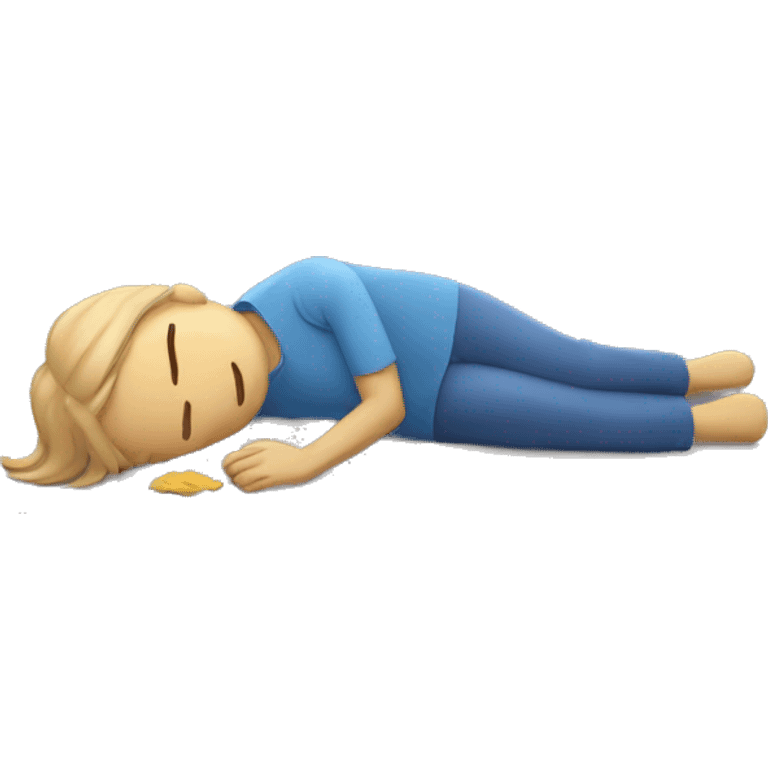 person laying sprawled on the ground face up emoji