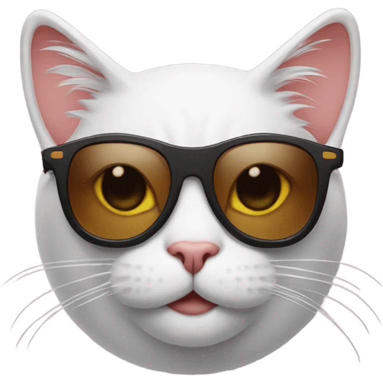 Cat with sunglasses Christmas present  emoji