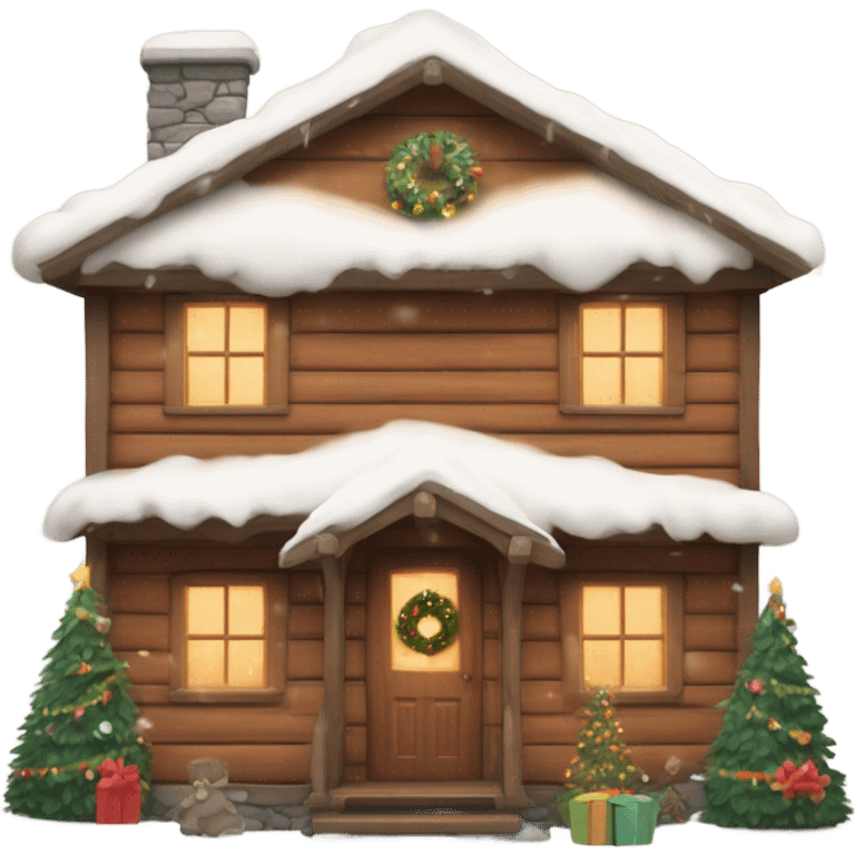 christmas cabin emoji