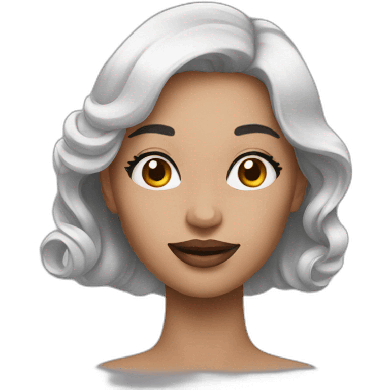 Women with cosmetic product emoji