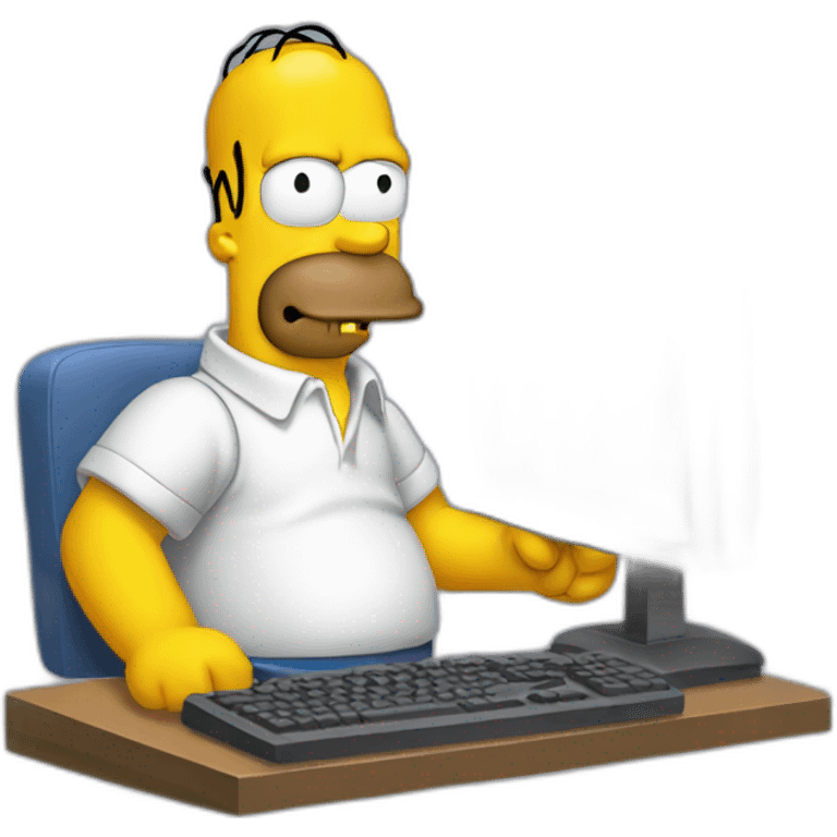 Homer TroubleShooting computer emoji