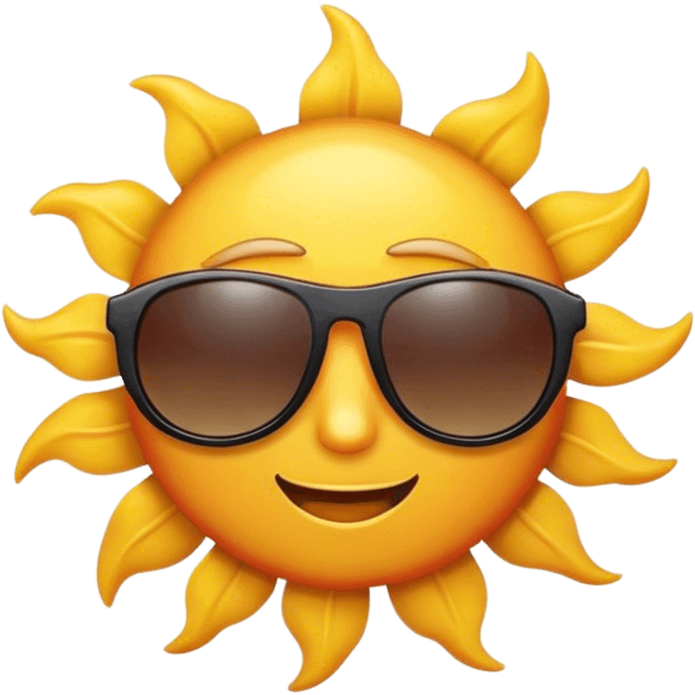 sun with sunglasses emoji emoji