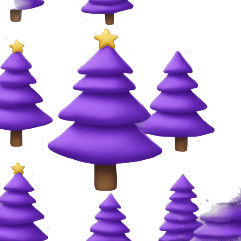 Purple Christmas tree emoji