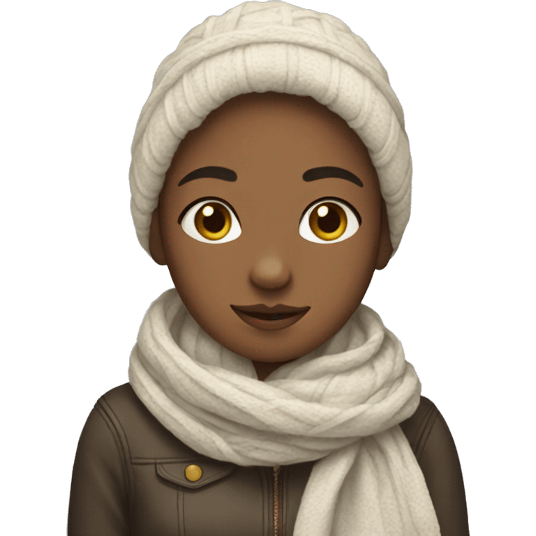 Girl with scarf emoji